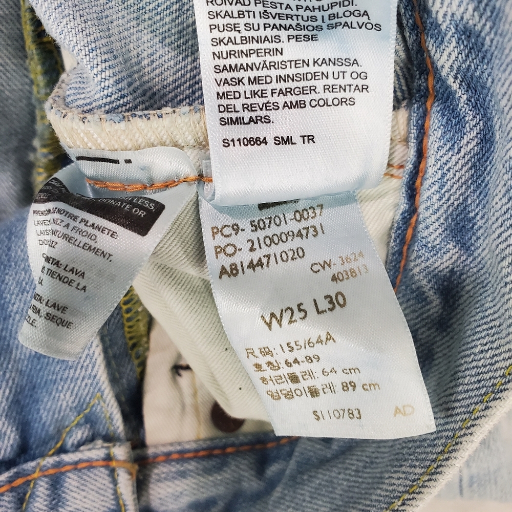 Levi's LVC 701 1950s Jeans Women Sz 25 X 30 Blue‎ Denim Pink Selvedge Big E Tab - Picture 12 of 13